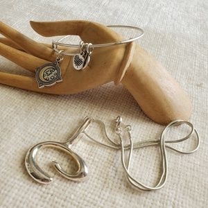 Alex & Ani Bangle Bracelet/Coordinating Necklace